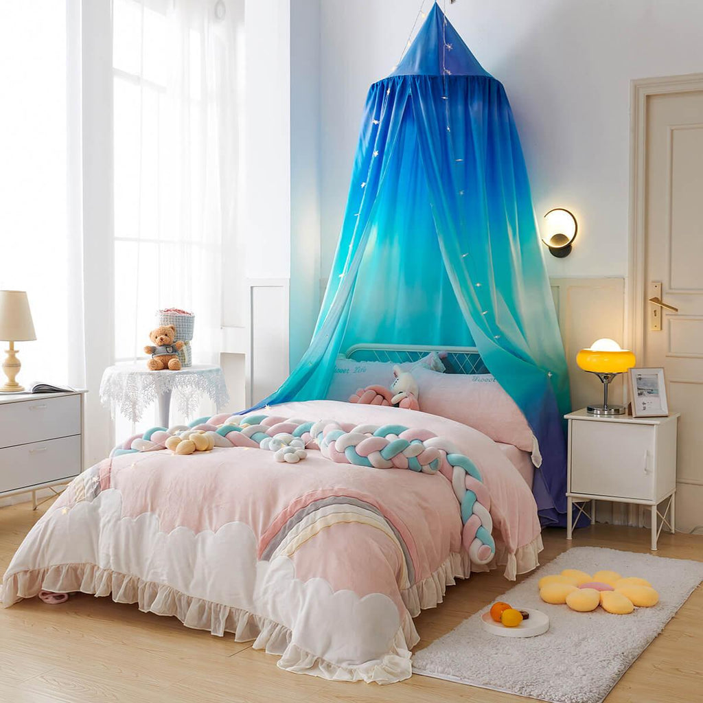 Blue Gradient Kids Bed Canopy — Ombre Dome Canopy