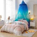 Blue Gradient Kids Bed Canopy — Ombre Dome Canopy