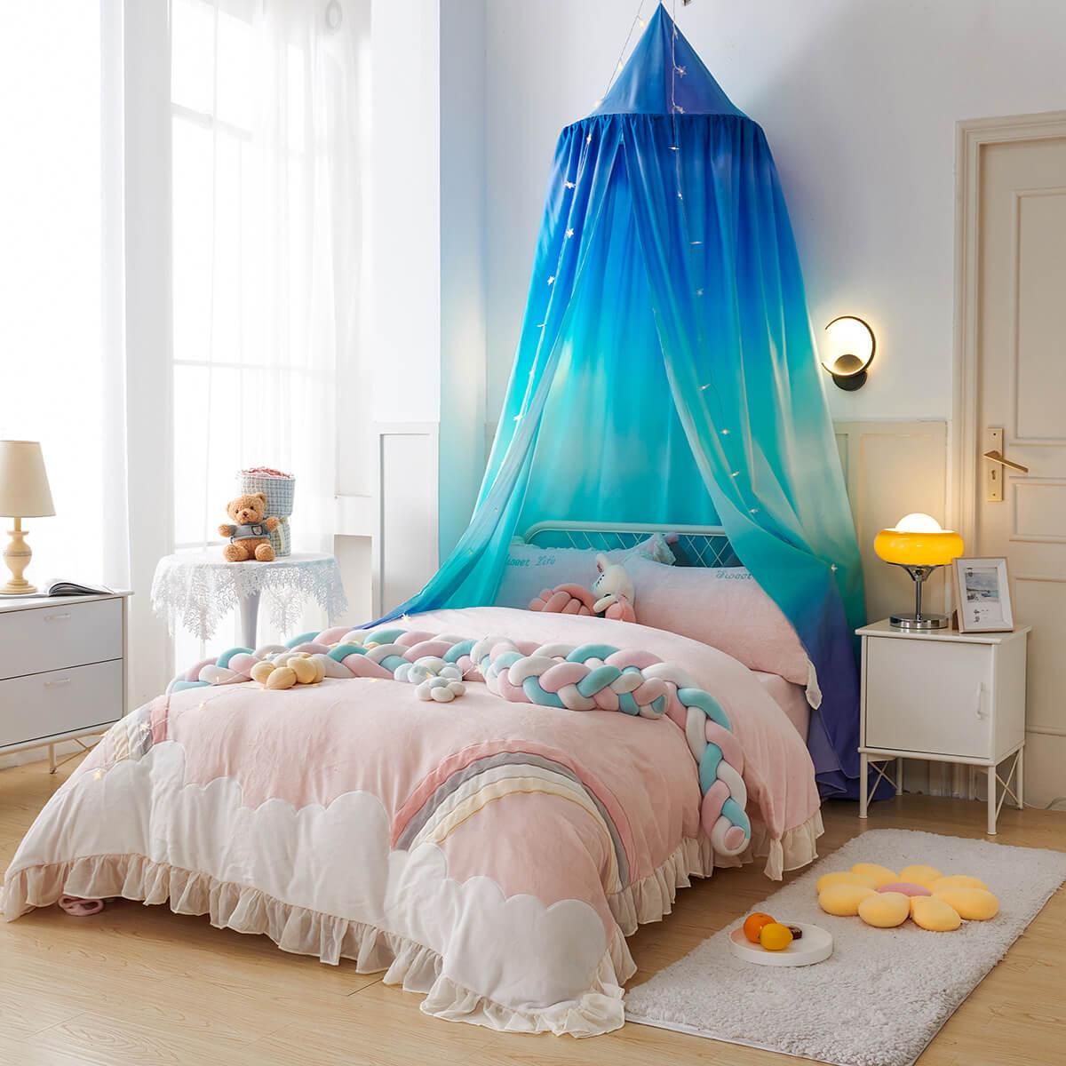 Blue Gradient Kids Bed Canopy — Ombre Dome Canopy