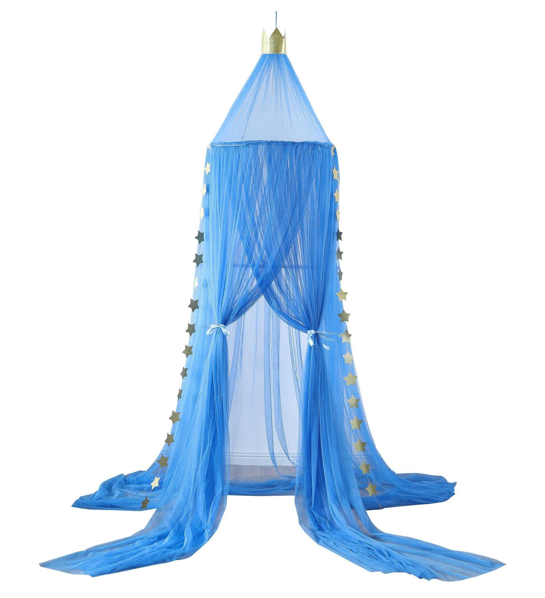 Crib Mosquito Net Canopy – Mesh Nursery Bed Tent Dark Blue