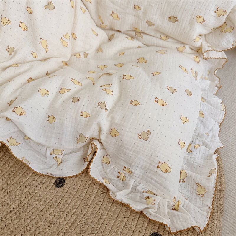Duckling Print Bedding Set – Cotton Muslin