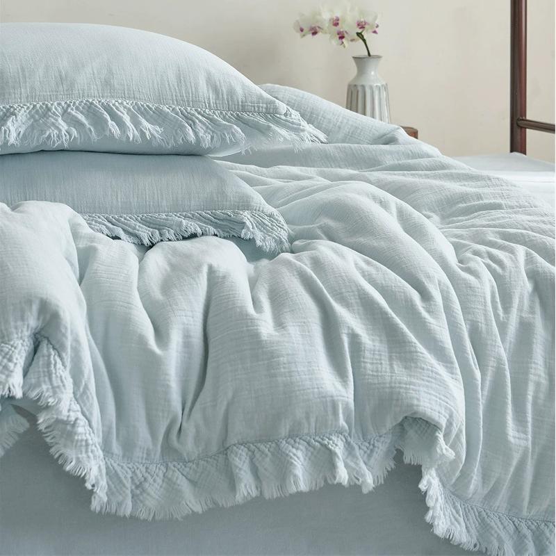 Fringe Duvet Cover Set – Cotton Gauze Bedding