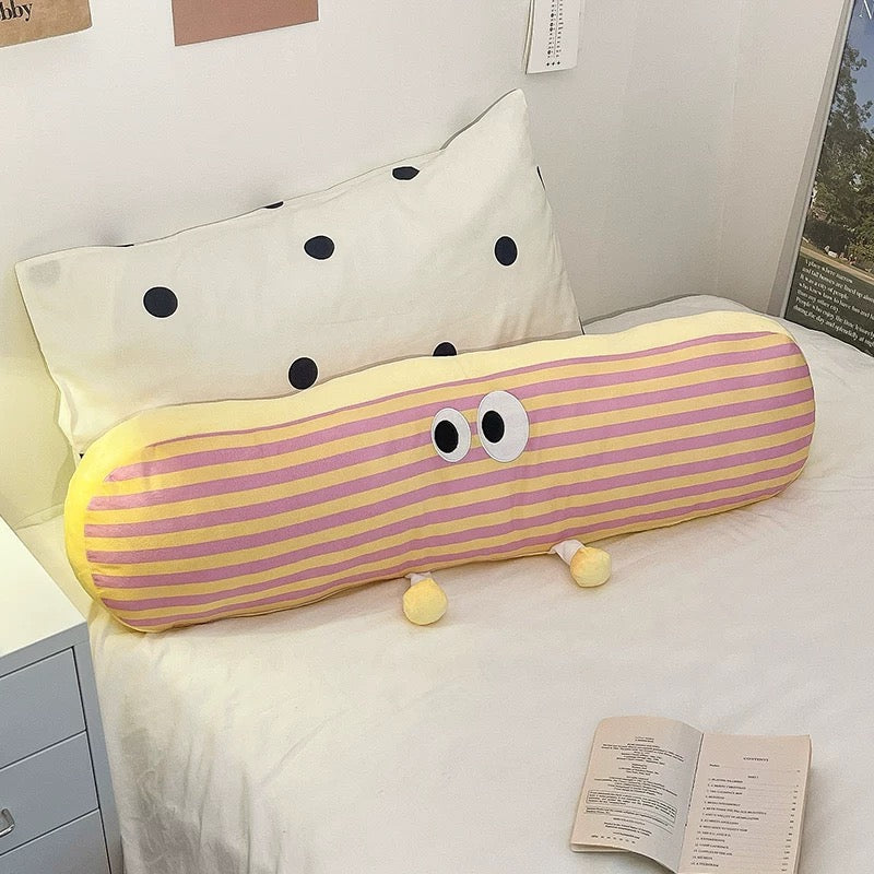 Long Pillow with Eyes Yellow