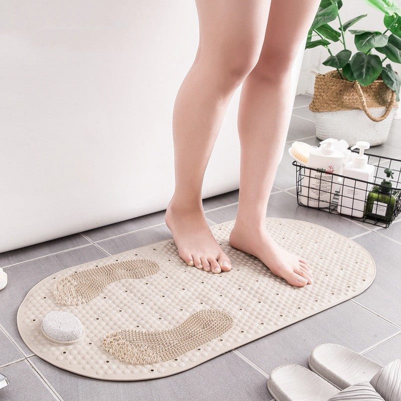 Non-Slip Shower Mat With Scrubber