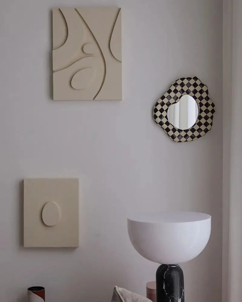 Checkered Resin Tabletop Mirror