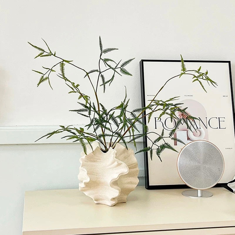 Minimalist Coral Ceramic Vase