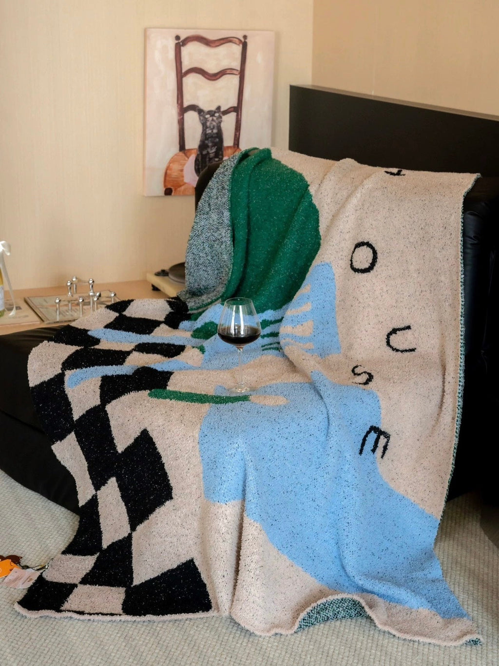 Abstract Chair Throw Blanket