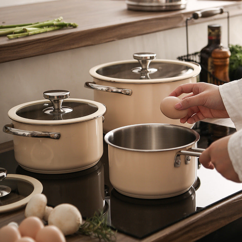 Maison Beige Stainless Cookware Set