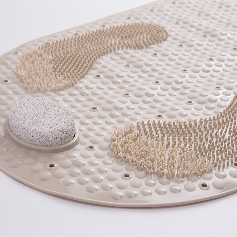 Non-Slip Shower Mat With Scrubber