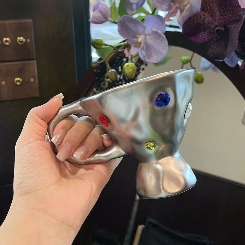 Bejewelled Mug Silver