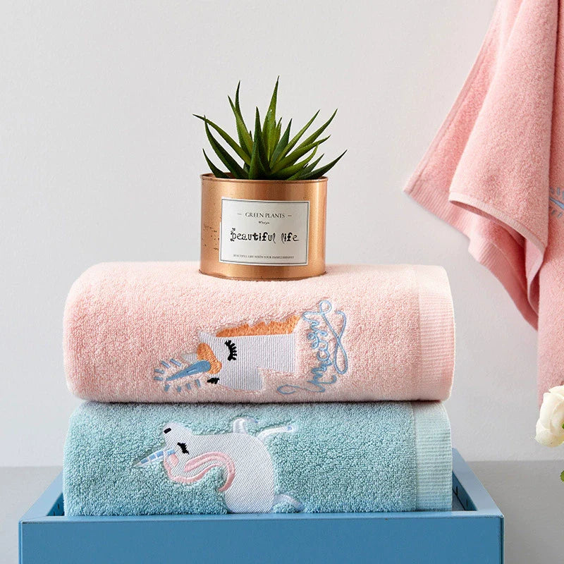 Unicorn Kids Bath Towel Set – 100% Cotton