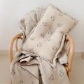 Bunny Cotton Muslin Baby Blanket & Pillow Set – 47" x 51"