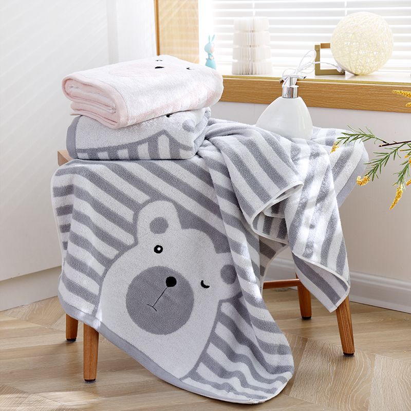Kids Towel and Washcloth Set – Soft 100% Cotton