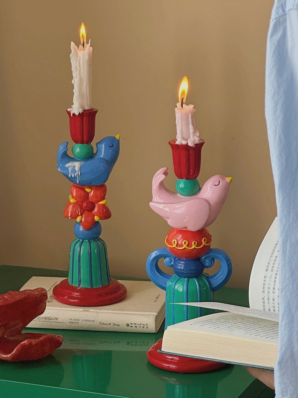 Colorful Bird Candle Holder