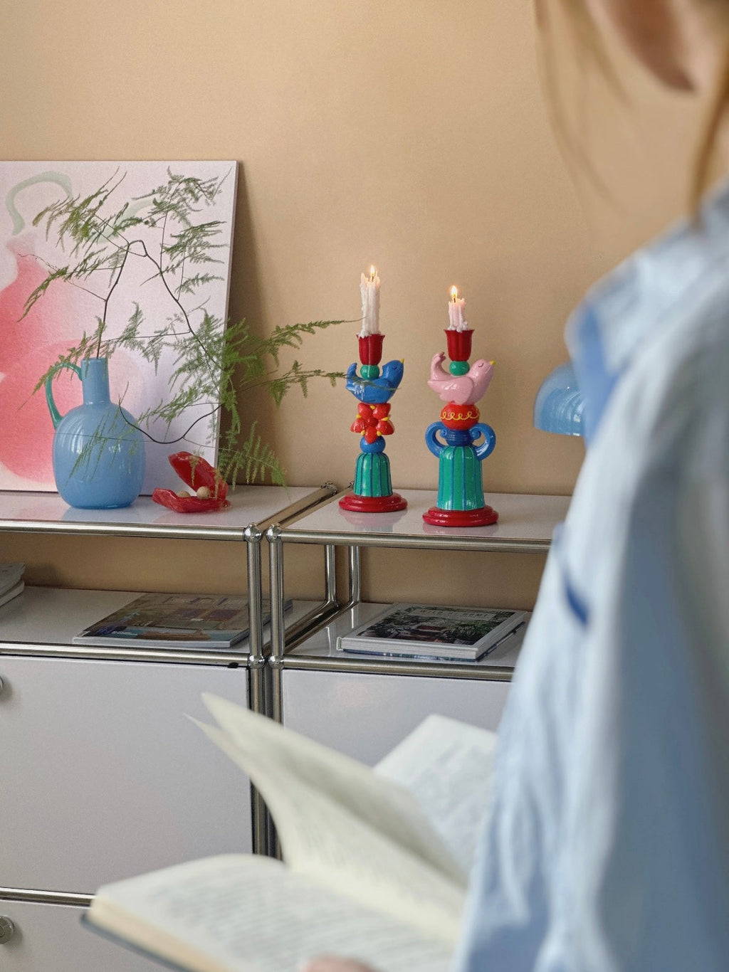 Colorful Bird Candle Holder
