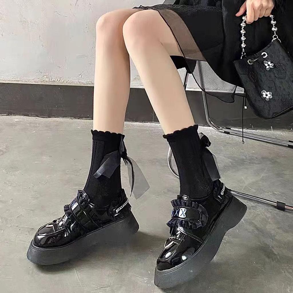 Black Bow Socks
