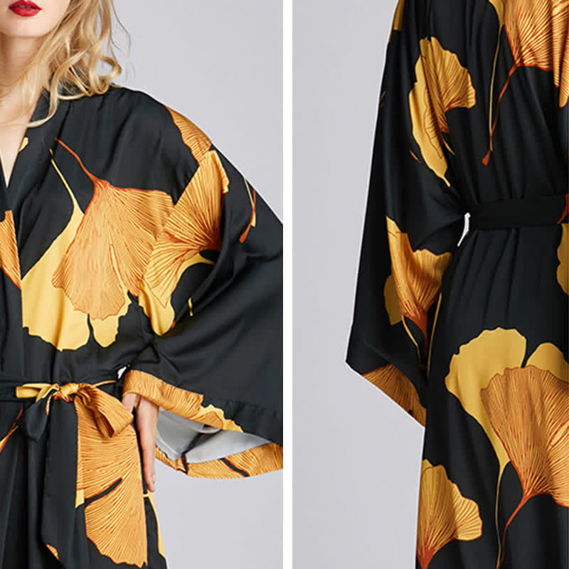 Satin Kimono Robe Bridesmaid Loungewear