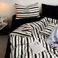Monochrome Striped Duvet Cover Set