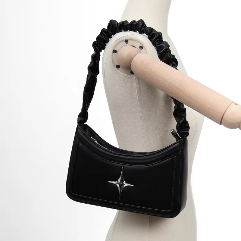 Black Leather Y2k Bag