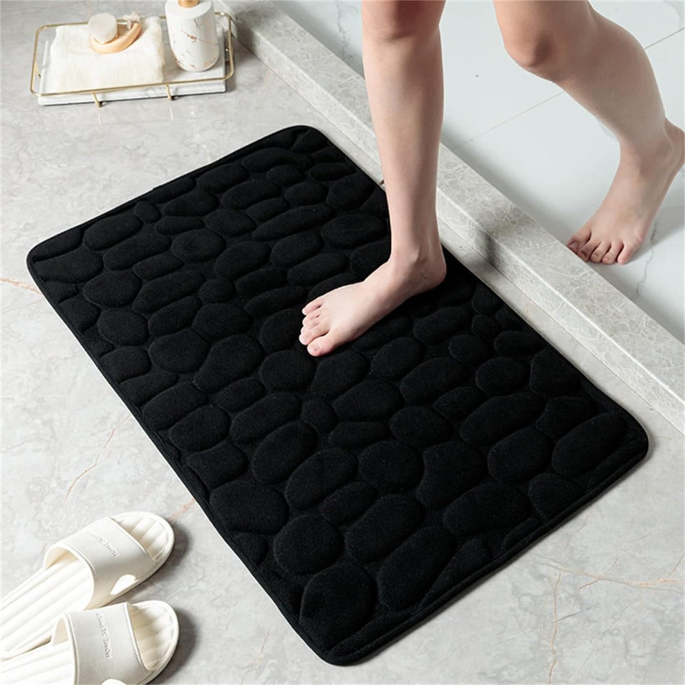 Casa Mat™️- Cobblestone Embossed Versatile Mat Black