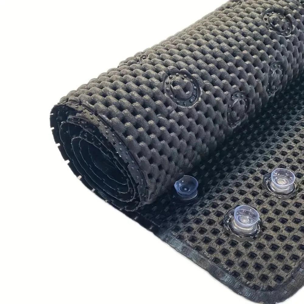 Soft Non-Slip Bathtub Mat Black 17"x36"