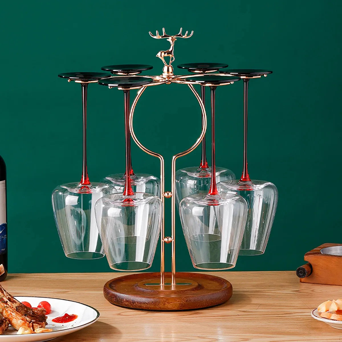 Ruby Stem Burgundy Wine Glass