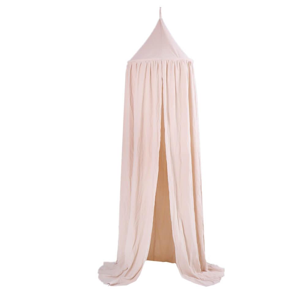 Cotton Crib Canopy – Solid Color Baby Bed Canopy for Nursery Khaki