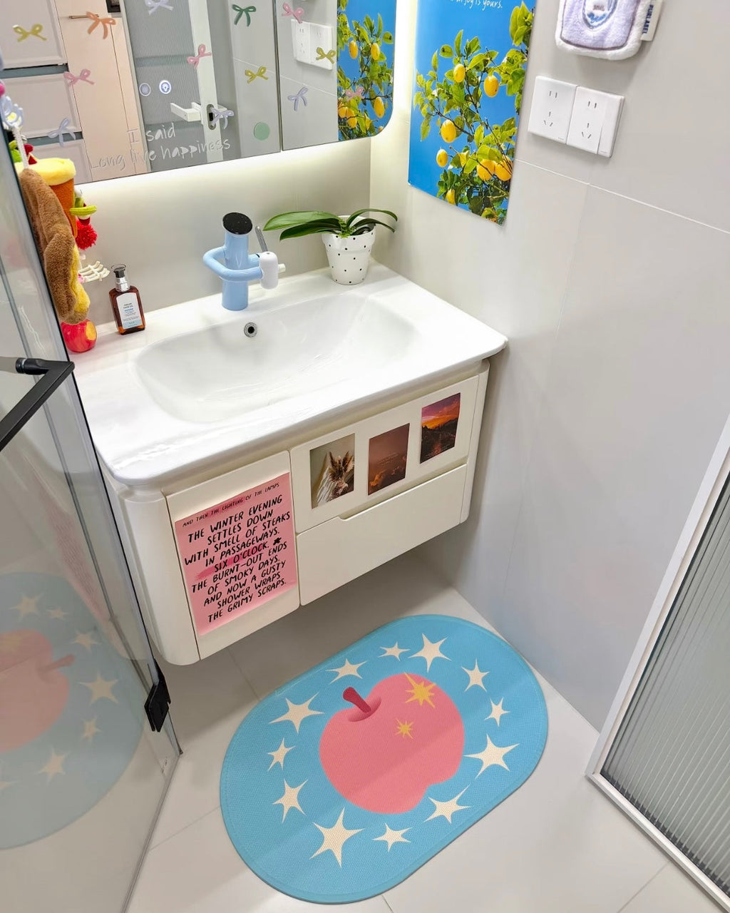 Pastel Apple Bath Mat