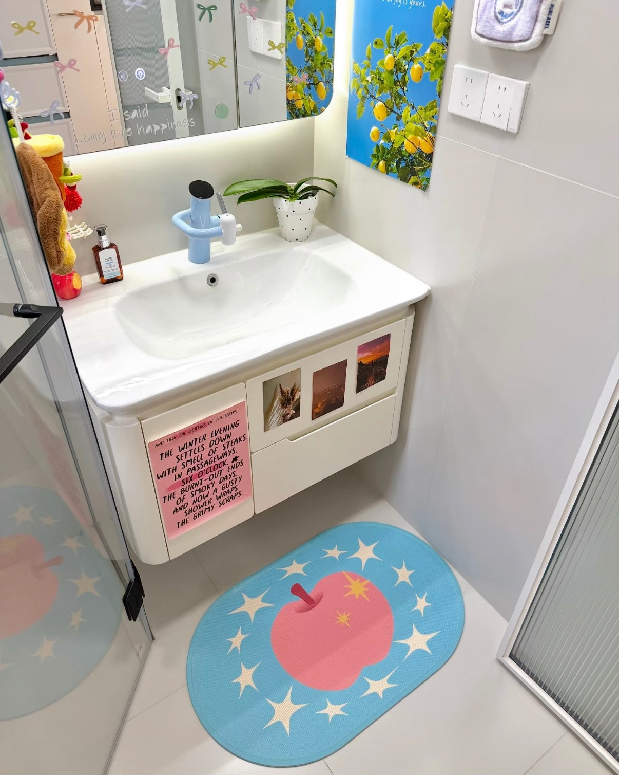Pastel Apple Bath Mat