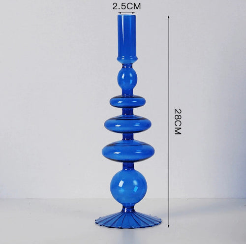 Blue Candle Holder Vase A