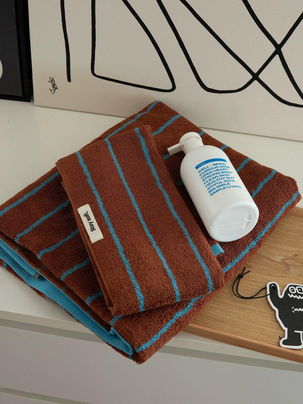 Striped Bath & Hand Towel
