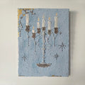 Blue Candle Canvas Wall Art