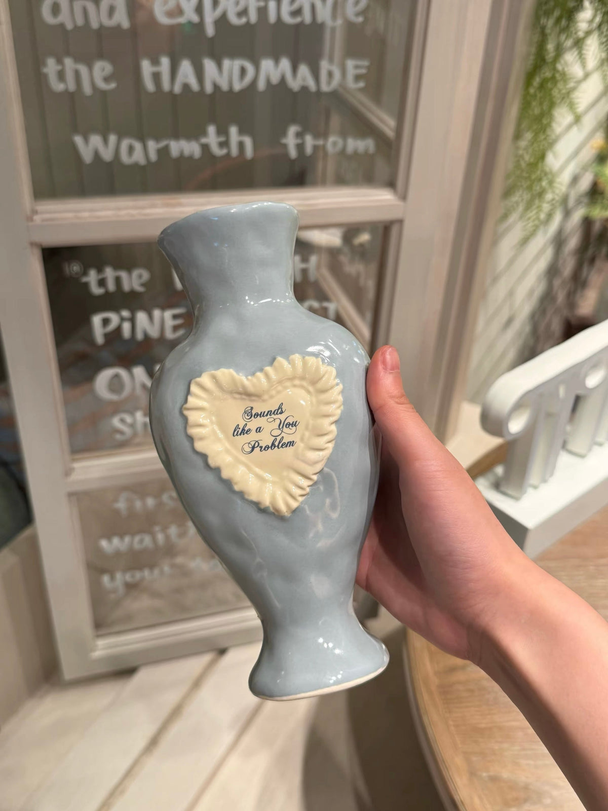 Coquette Blue Ceramic Vase