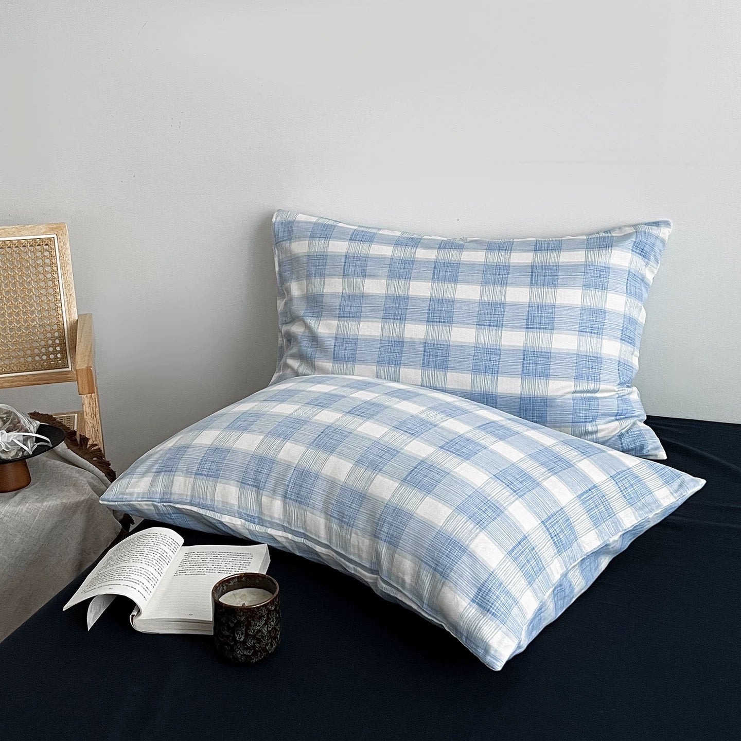 Coastal Blue Gingham Duvet Cover Set