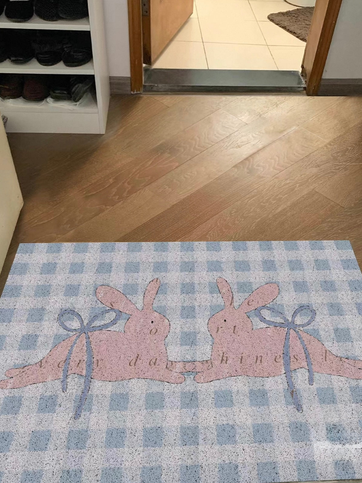 Coquette Checkered Door Mat