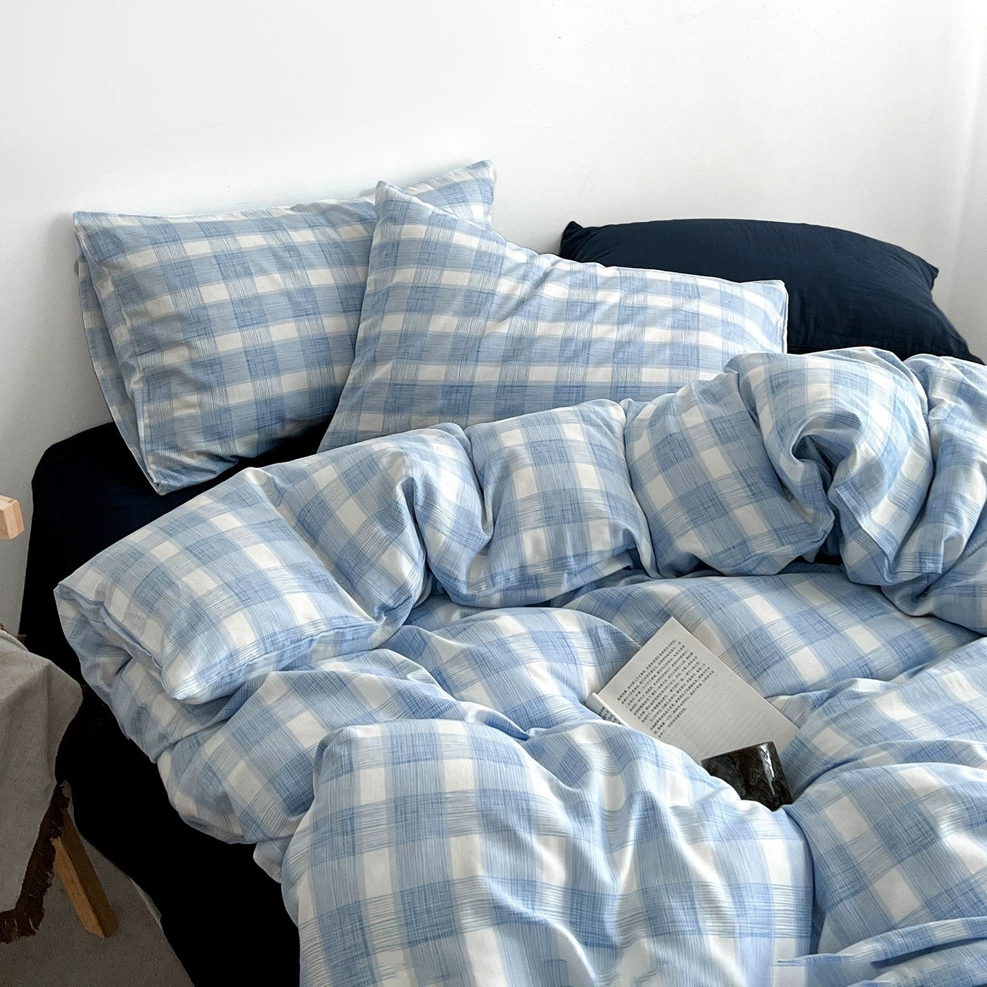 Coastal Blue Gingham Duvet Cover Set