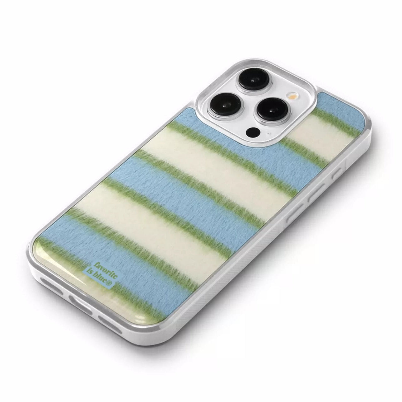 Blue Sporty Preppy Striped iPhone Case