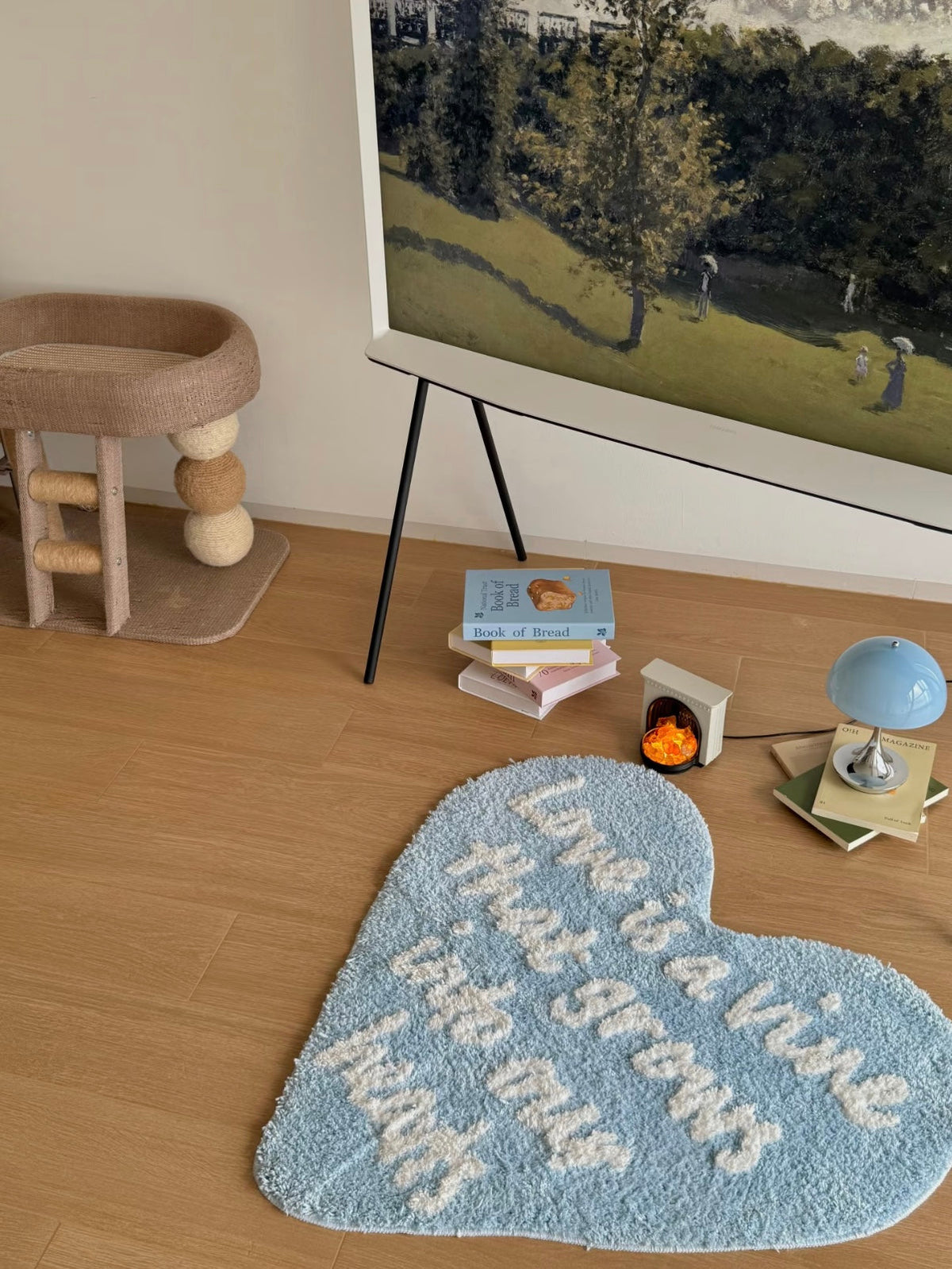Heart Shaped Typography Rug