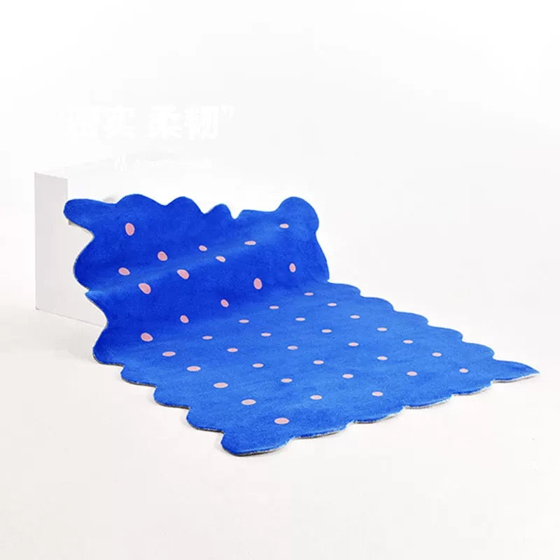 Klein Blue Irregular Polka Dot Area Rug