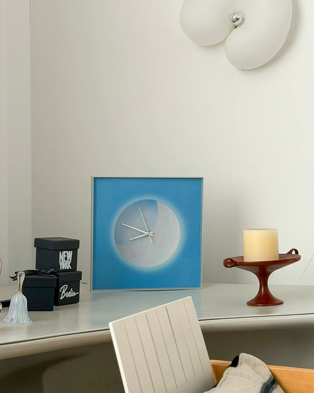 Blue Moon Wall Clock