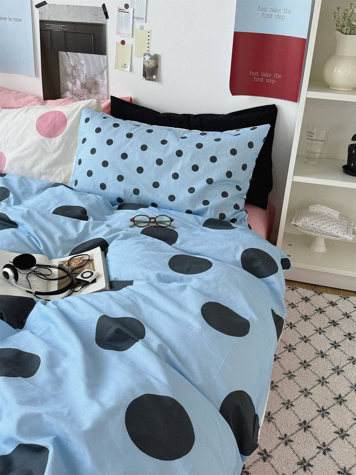 Blue and Pink Bedding Set