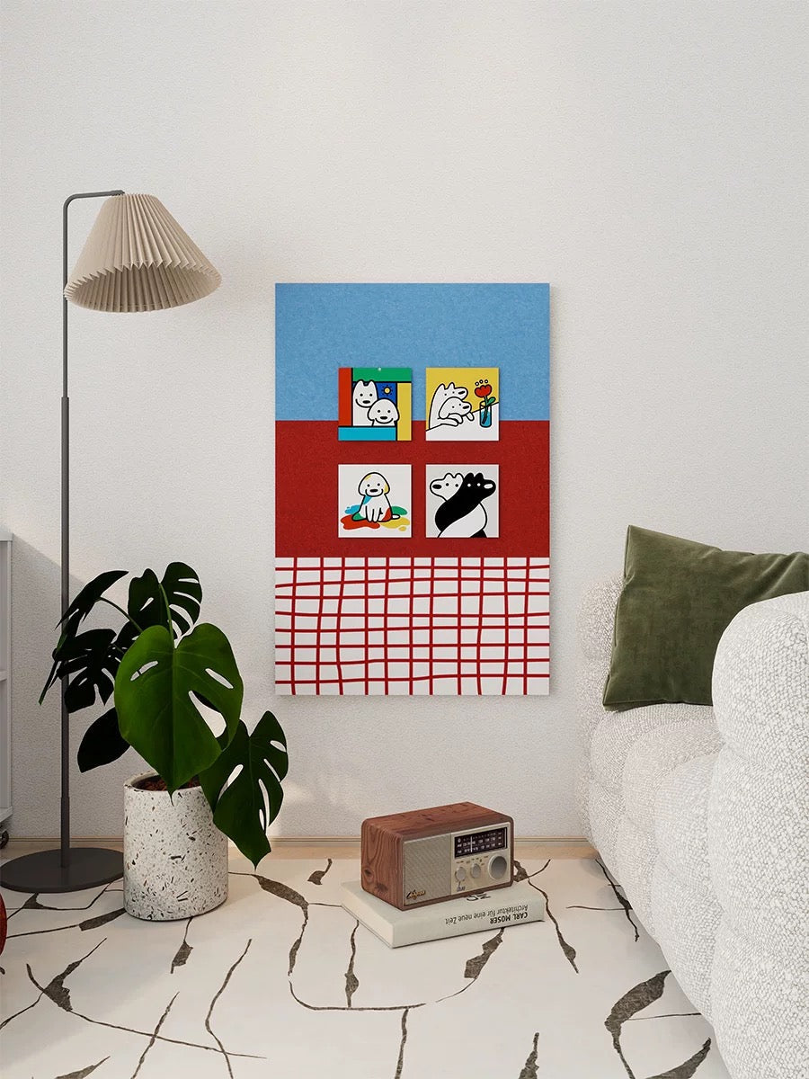 Checkered Felt Pin Board