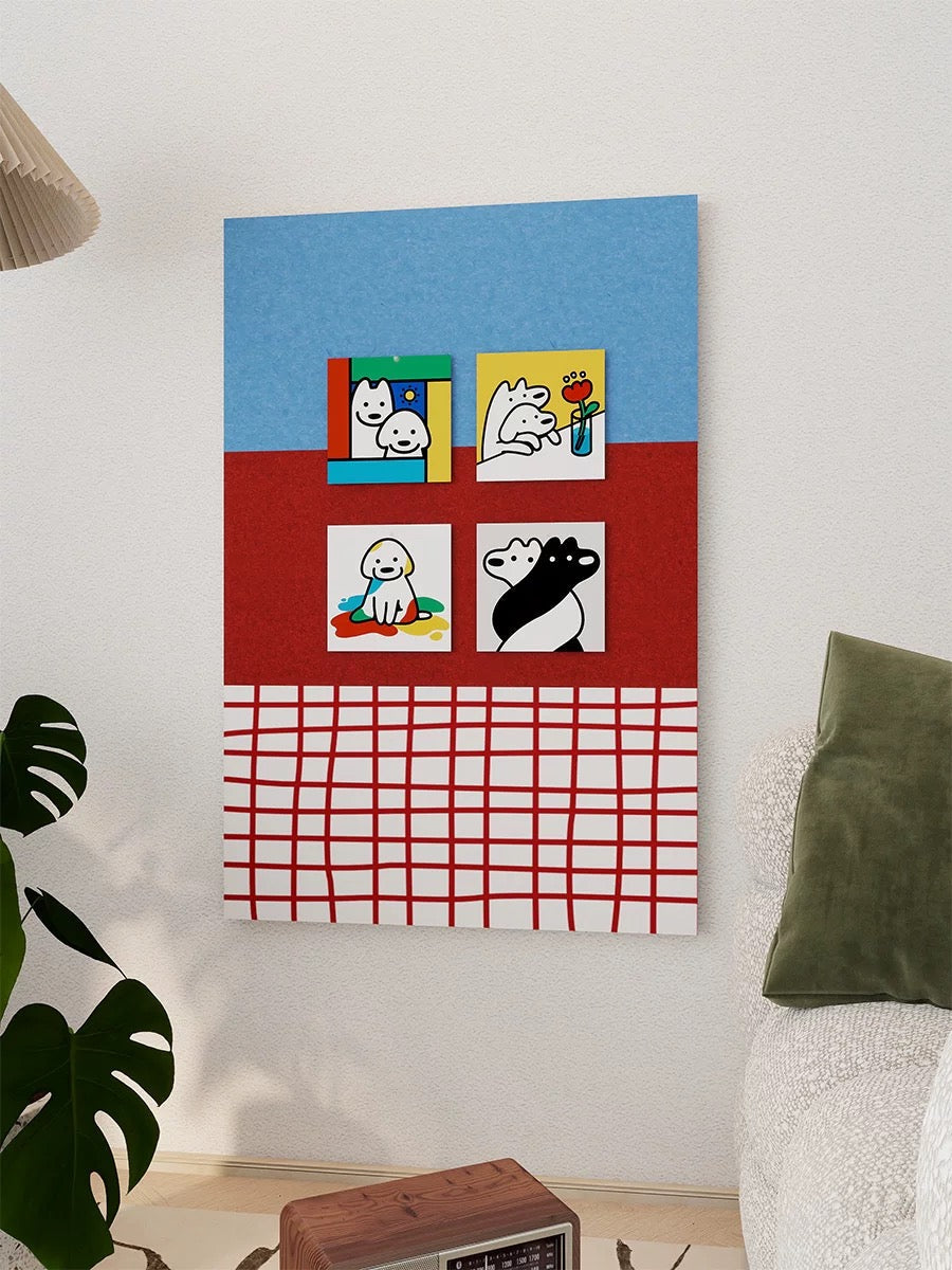 Checkered Felt Pin Board