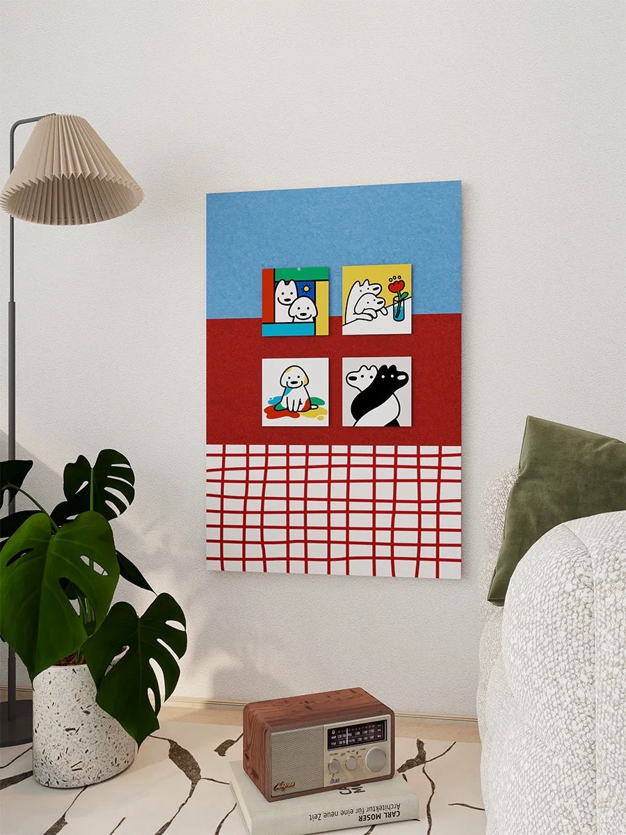 Checkered Felt Pin Board