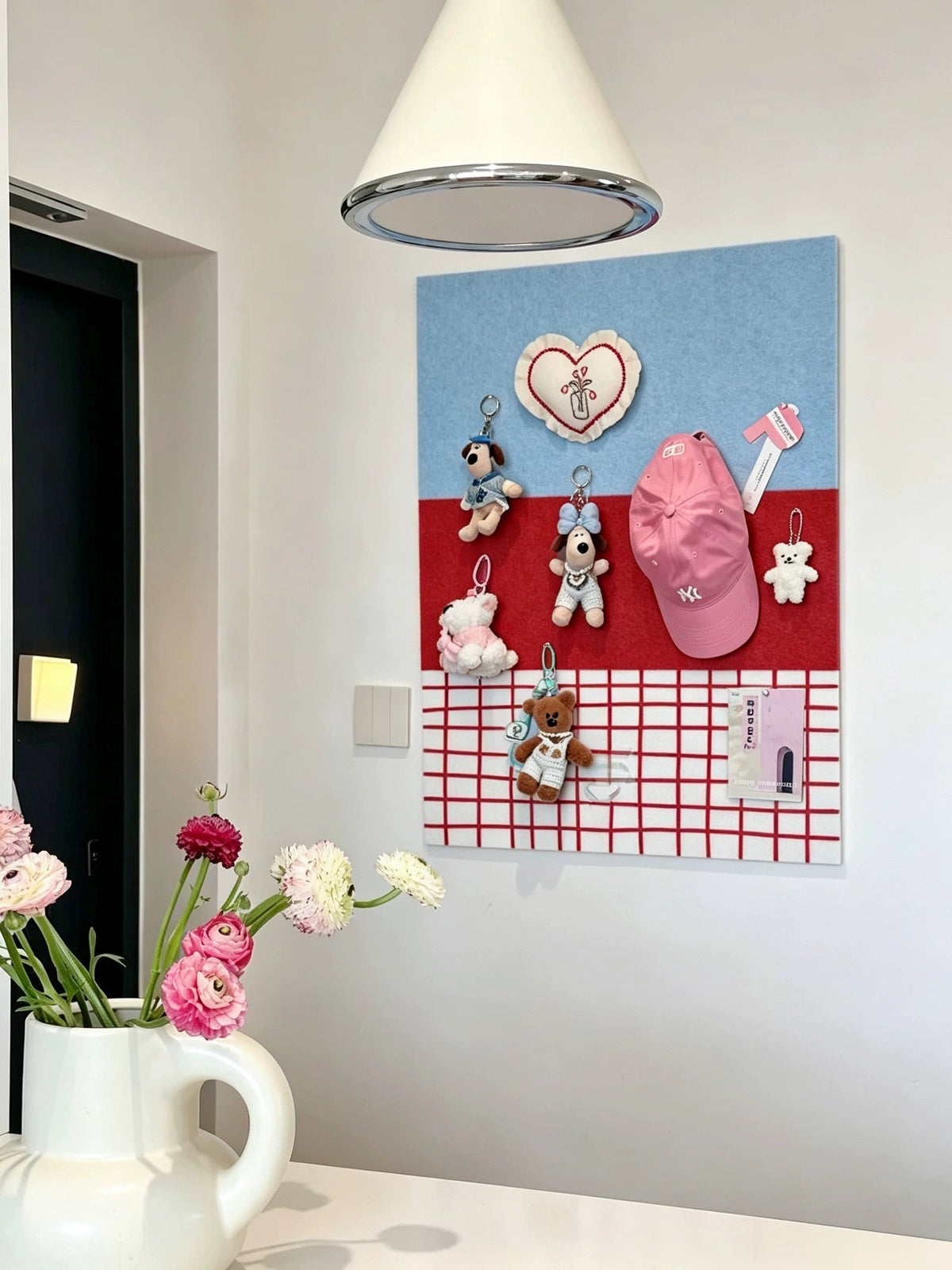 Checkered Felt Pin Board