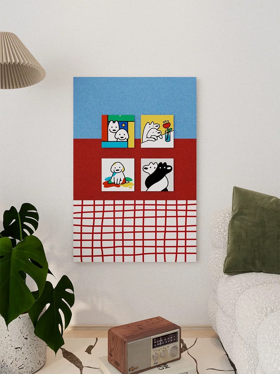 Checkered Felt Pin Board