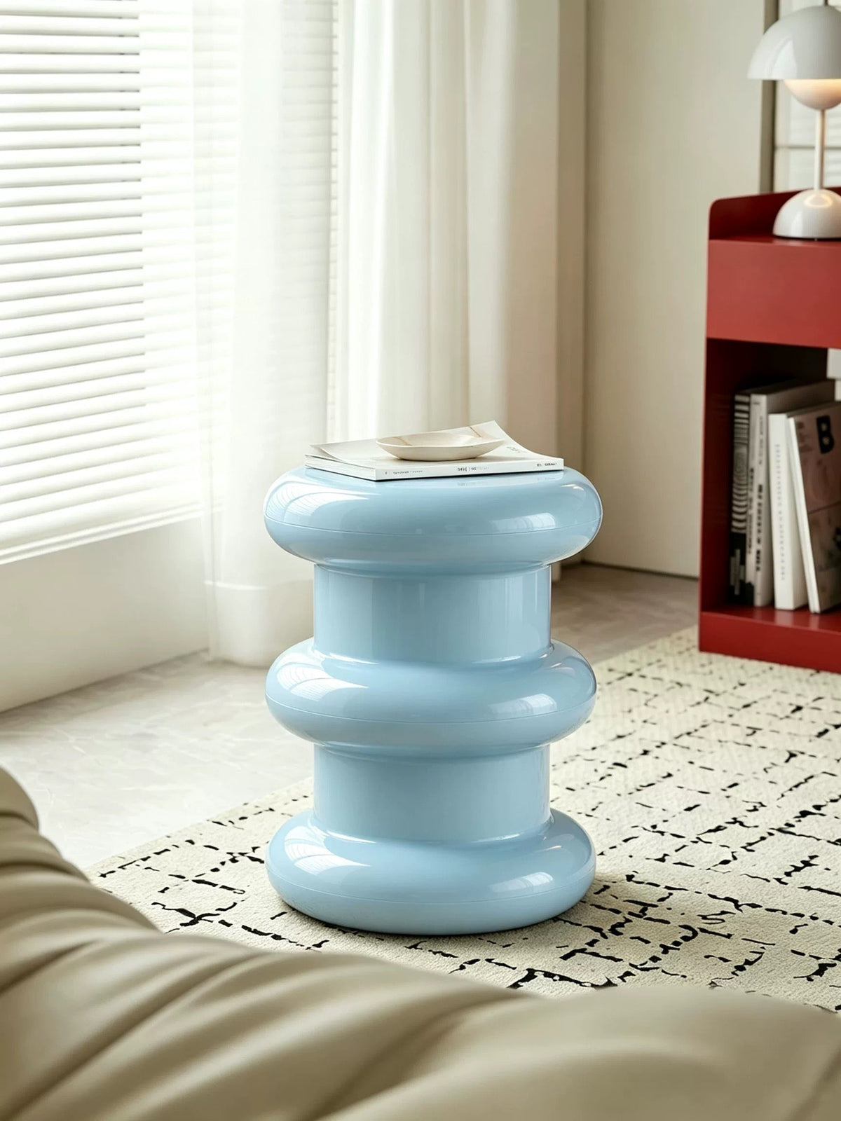 Stacked Ring Pedestal Side Table