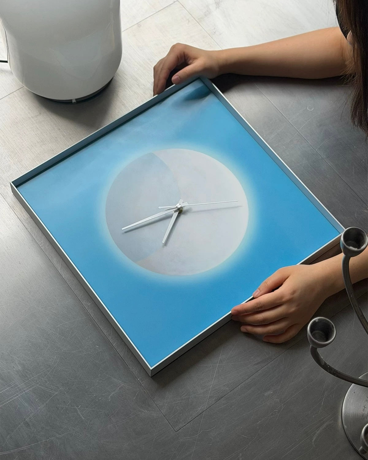 Blue Moon Wall Clock