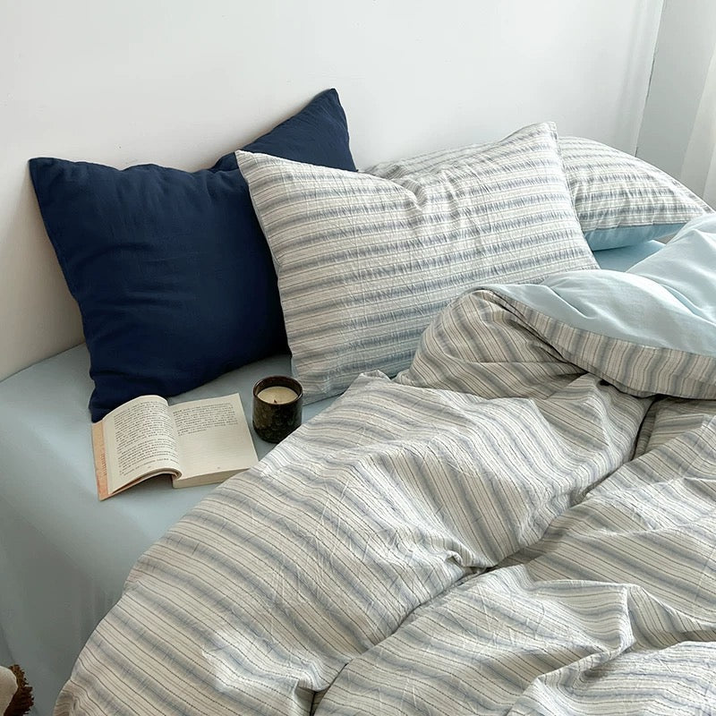 Coastal Blue Reversible Duvet Cover Set