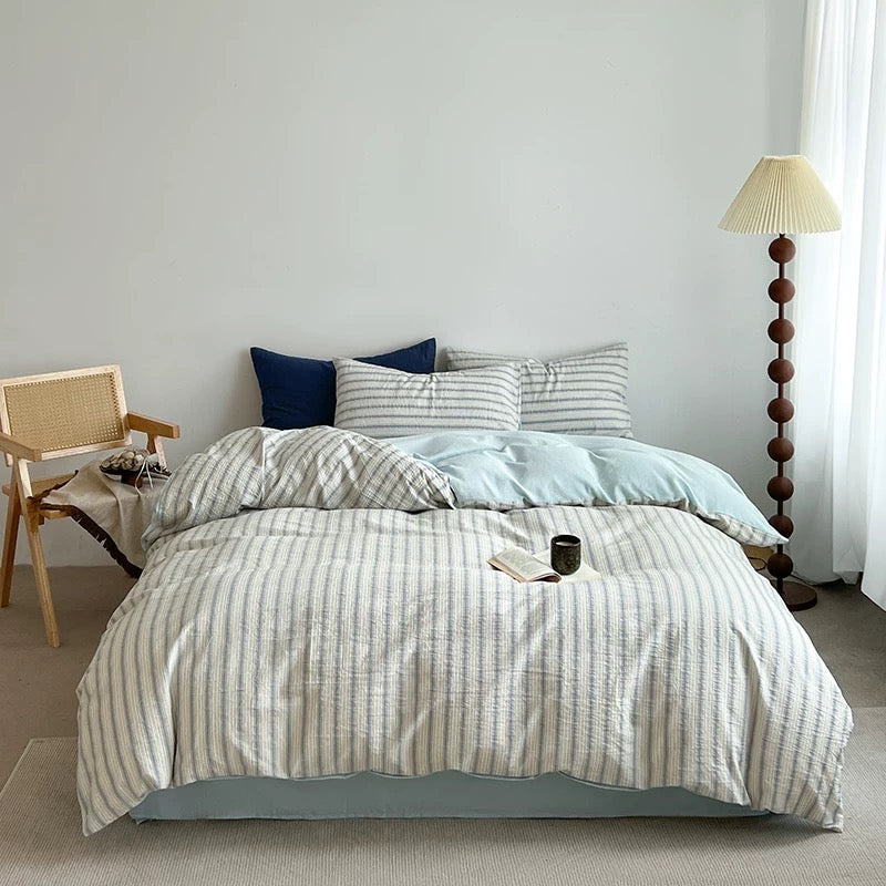 Coastal Blue Reversible Duvet Cover Set